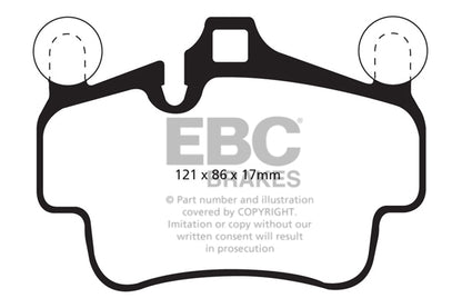 EBC Porsche 997 987 Yellowstuff Street and Track Front & Rear Brake Pads - Brembo Caliper Inc. 911 Carrera, Boxster, Boxster Spyder & Cayman