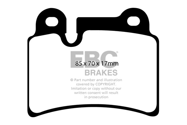 EBC Volkswagen 1st Gen Touareg Yellowstuff Street and Track Rear Brake Pads - Brembo Caliper