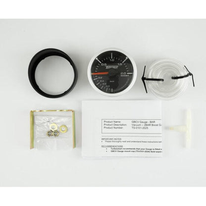 Turbosmart 52mm 2 1/16" 0 - 2 bar Mechanical Boost Gauge