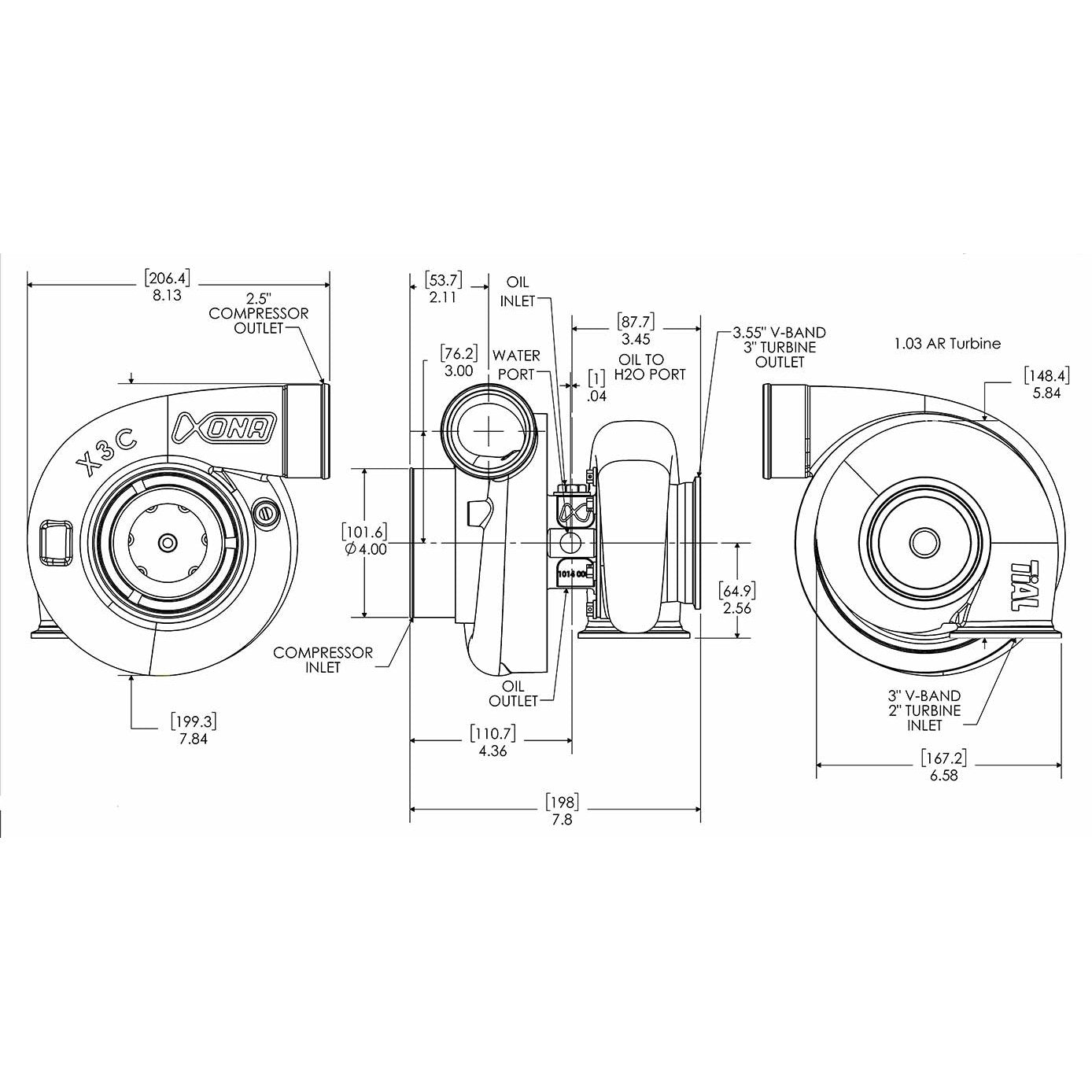 Xona Rotor X3C XR10569S | 550-1100 bhp | Performance Turbo